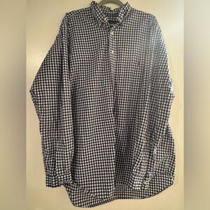 Ralph Lauren Navy and White Checkered Shirt